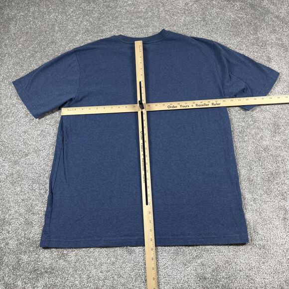 Carhartt T Shirt Mens Large Loose Fit Chest Pocket Short Sleeve Outdoors Blue - Picture 6 of 8